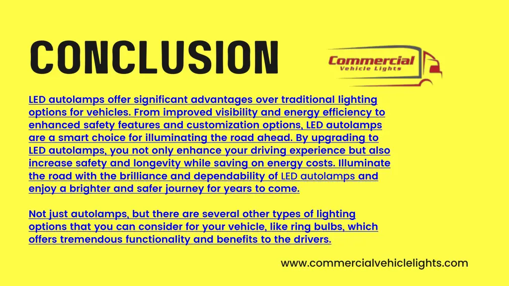 led autolamps offer significant advantages over