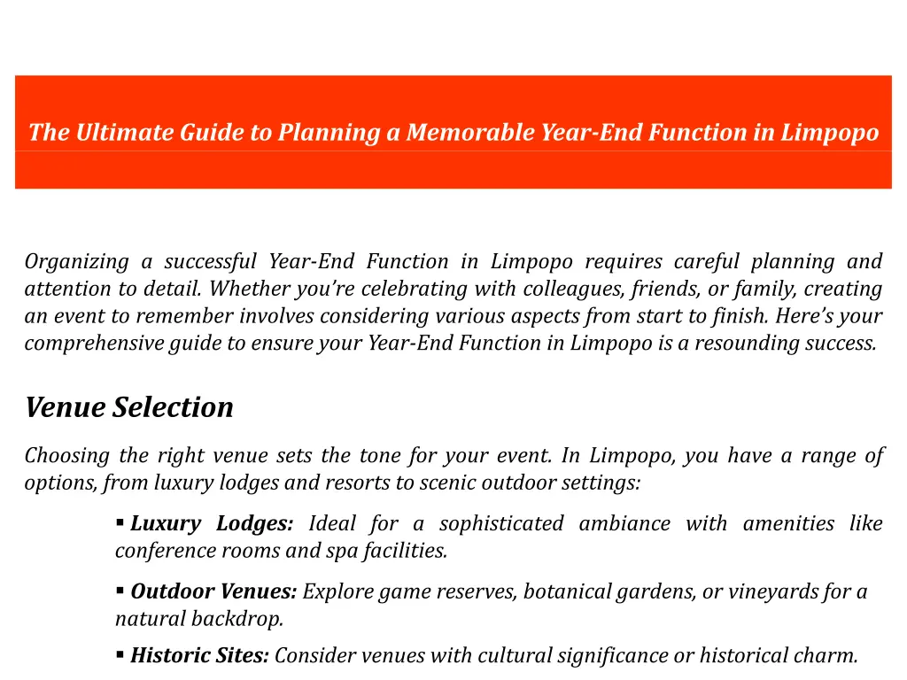 the ultimate guide to planning a memorable year