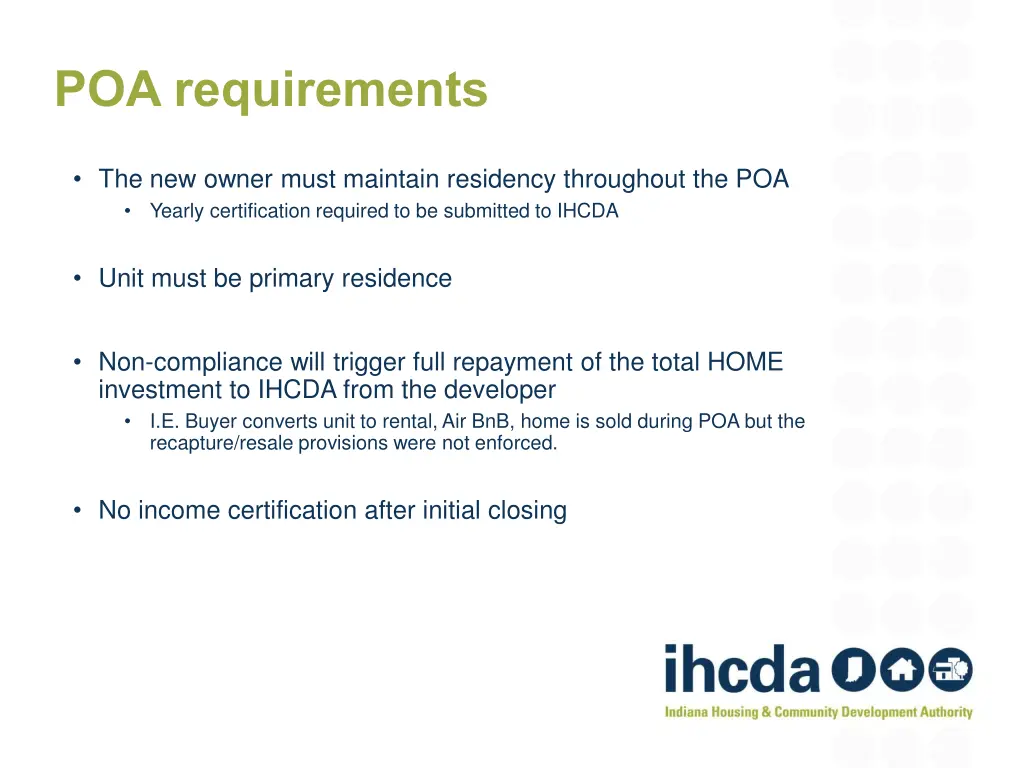 poa requirements