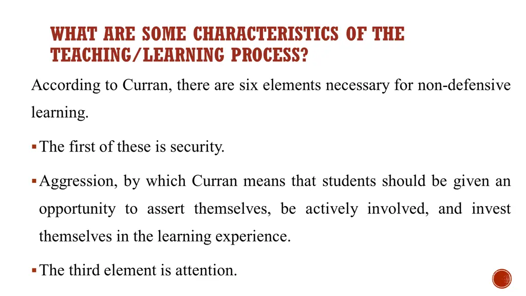 what are some characteristics of the teaching