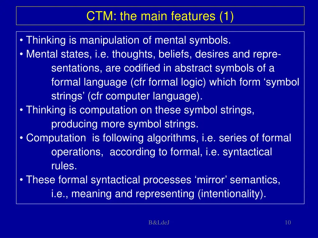 ctm the main features 1