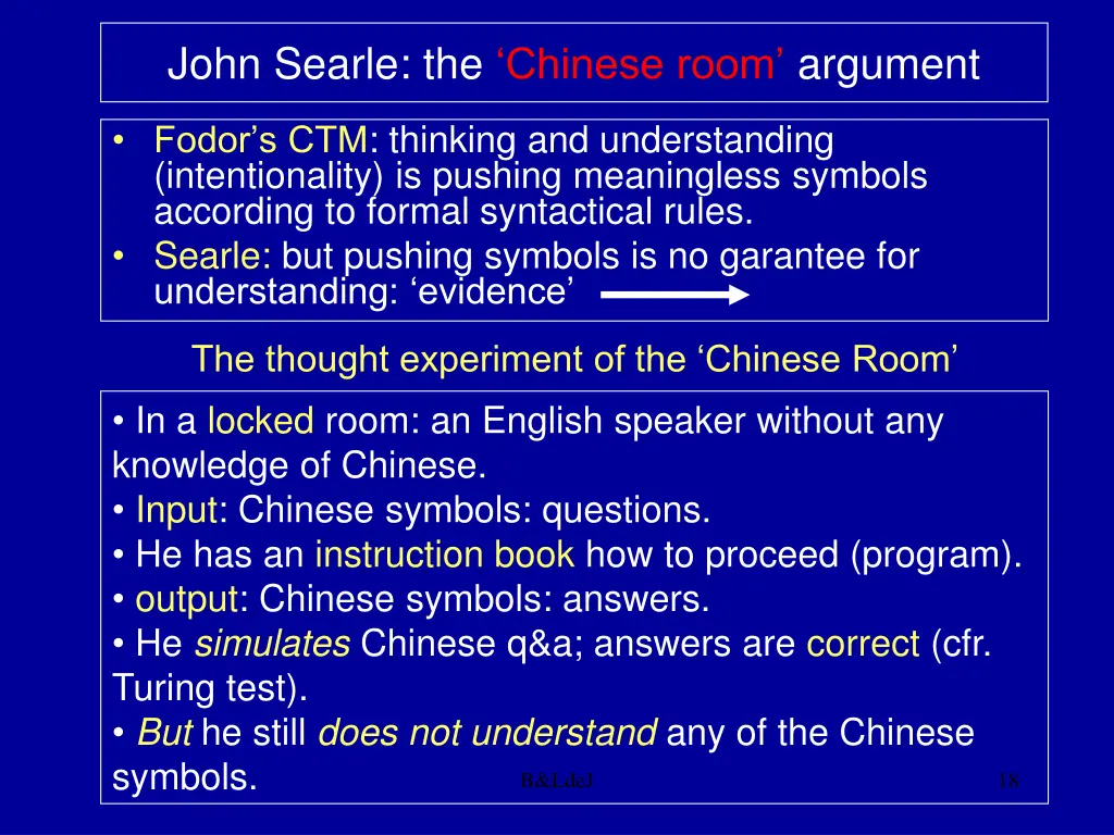 john searle the chinese room argument