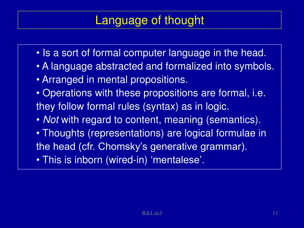 language of thought