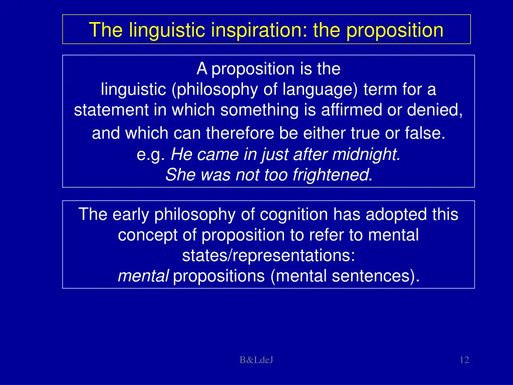 the linguistic inspiration the proposition