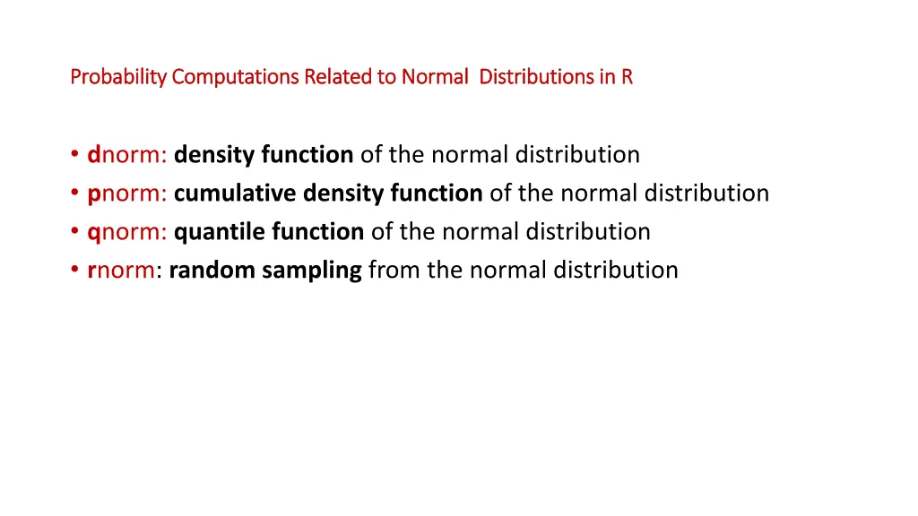 probability computations related to normal