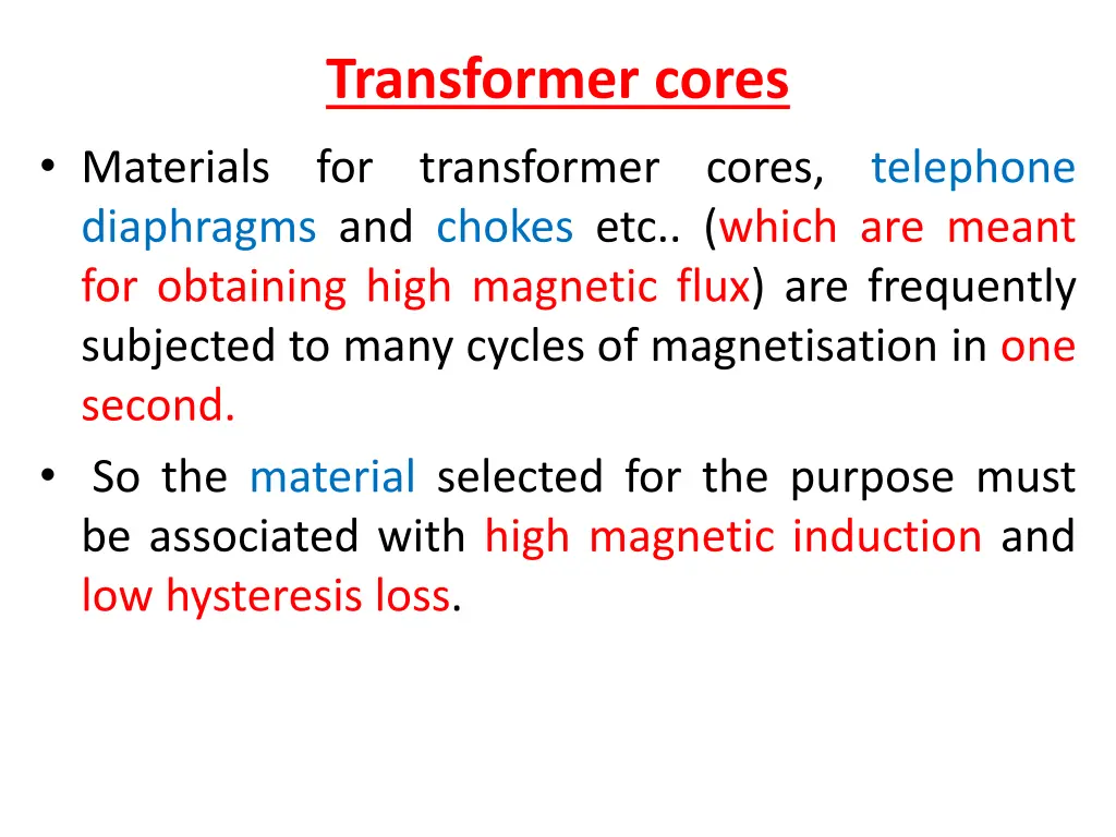 transformer cores