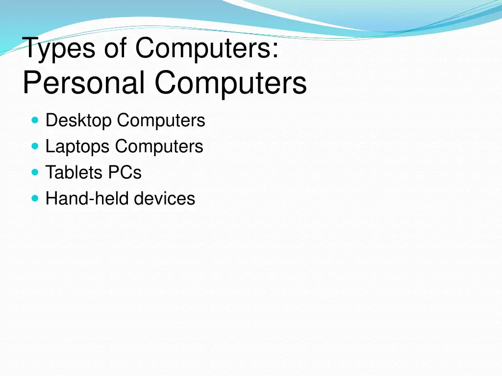 types of computers personal computers