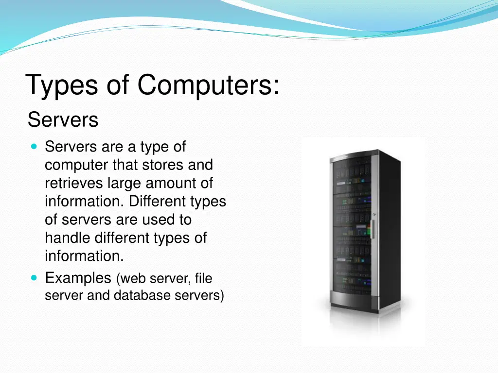 types of computers servers servers are a type