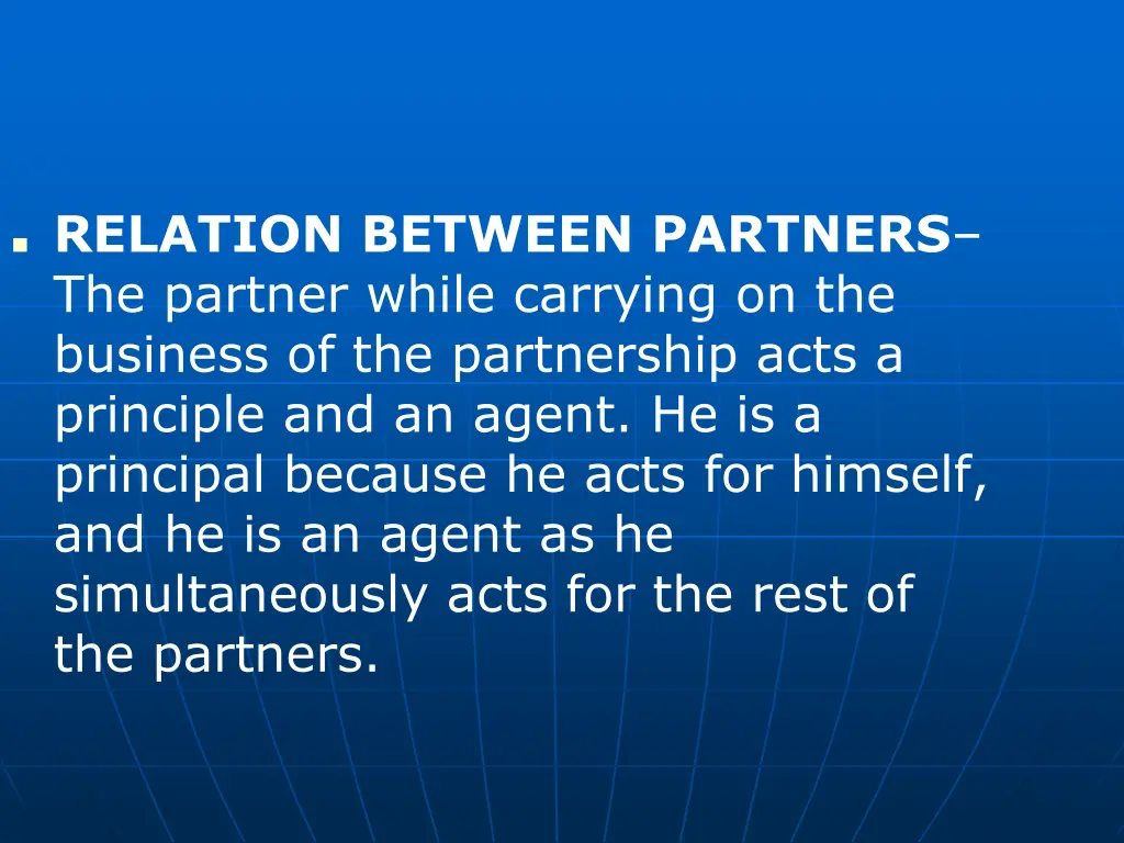 relation between partners the partner while