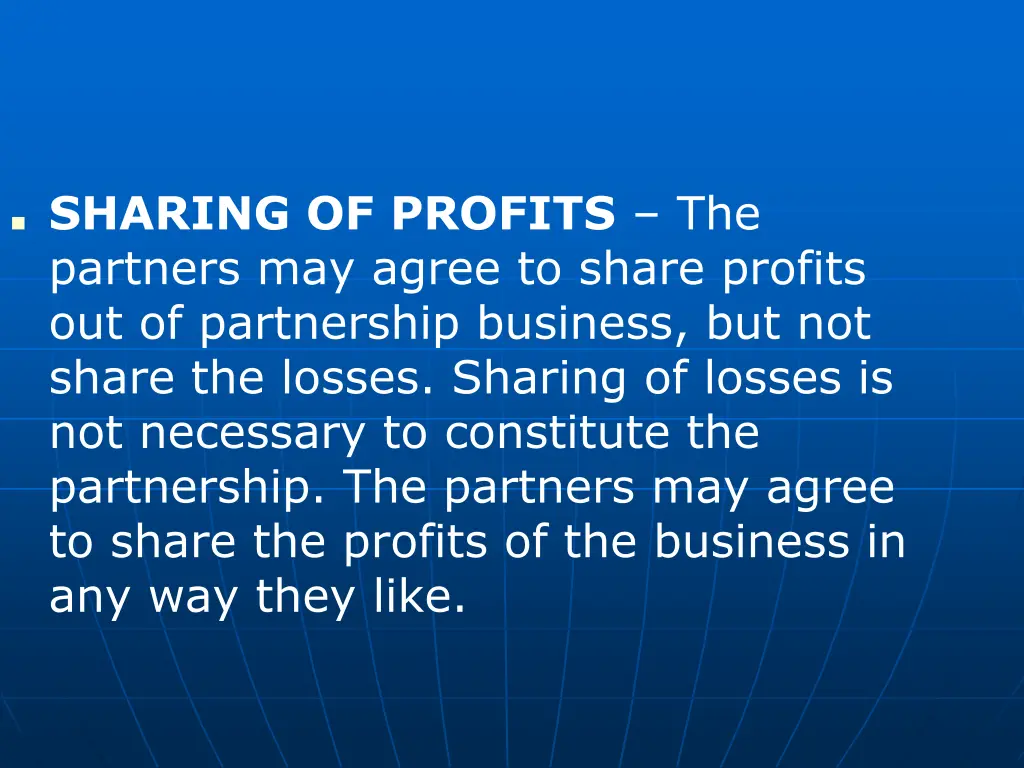 sharing of profits the partners may agree