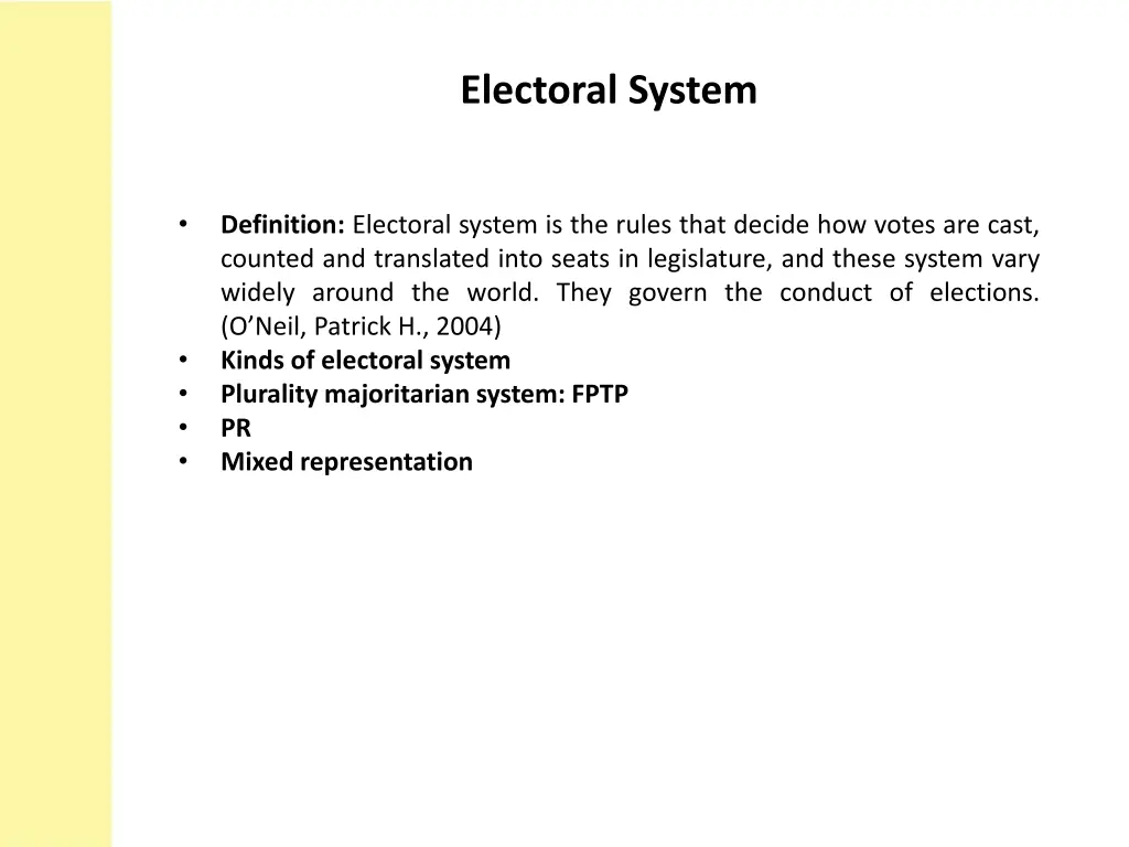 electoral system