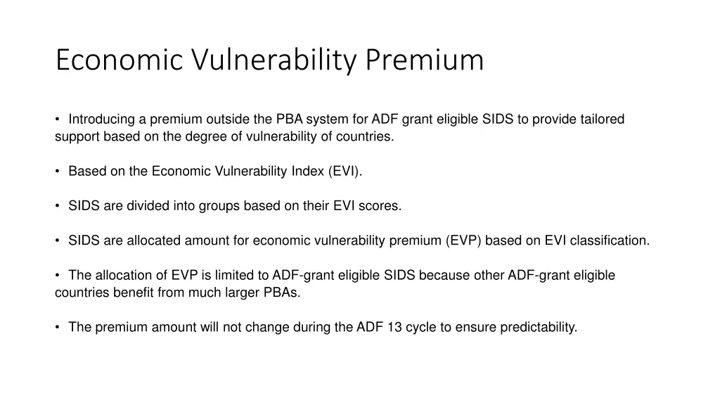 economic vulnerability premium