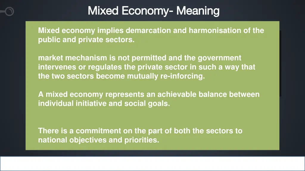 mixed economy mixed economy meaning