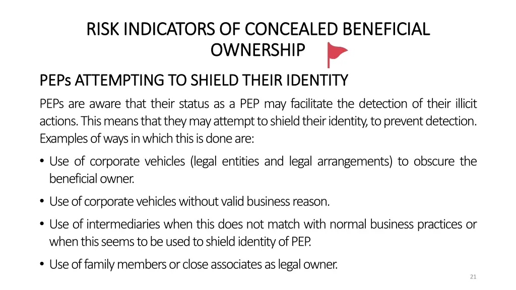 risk indicators of concealed beneficial risk 1