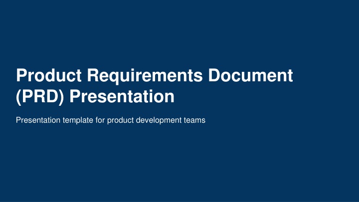 product requirements document prd presentation