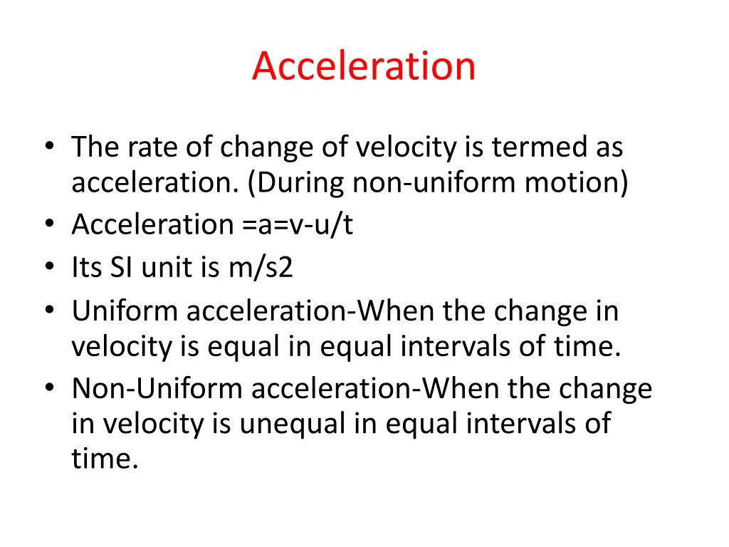 acceleration