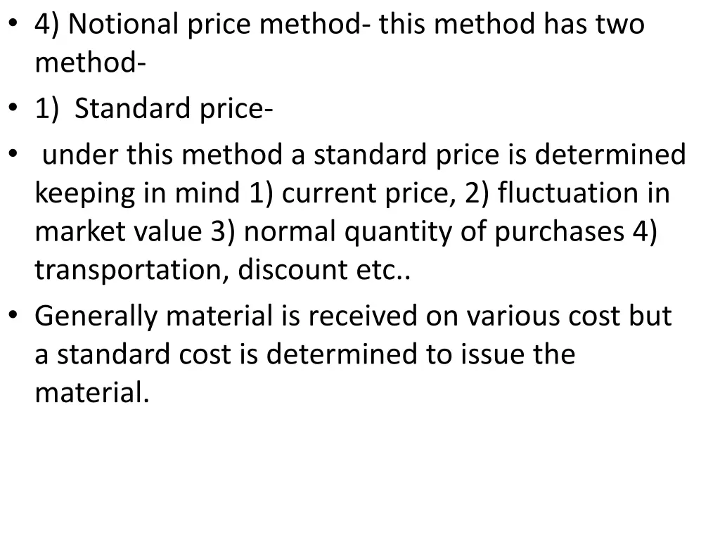 4 notional price method this method