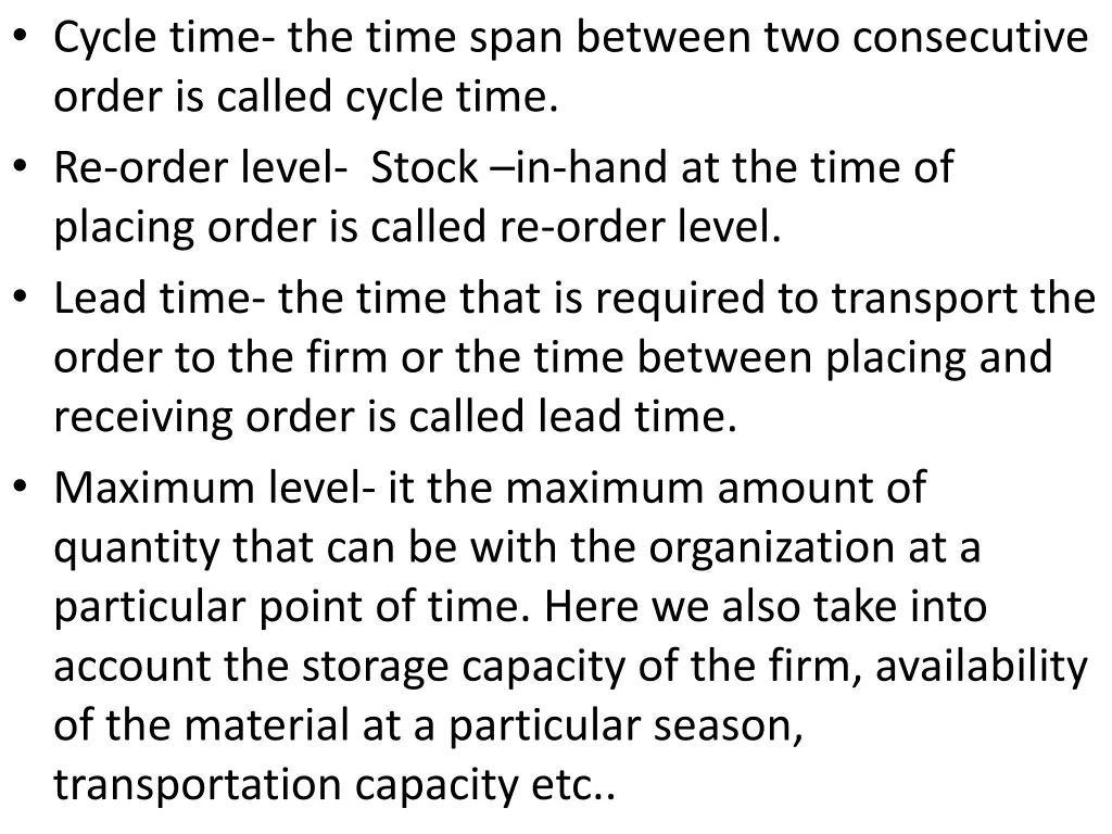 cycle time the time span between two consecutive