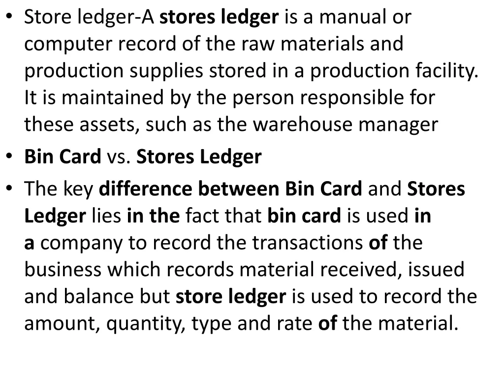 store ledger a stores ledger is a manual