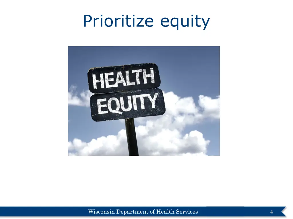 prioritize equity