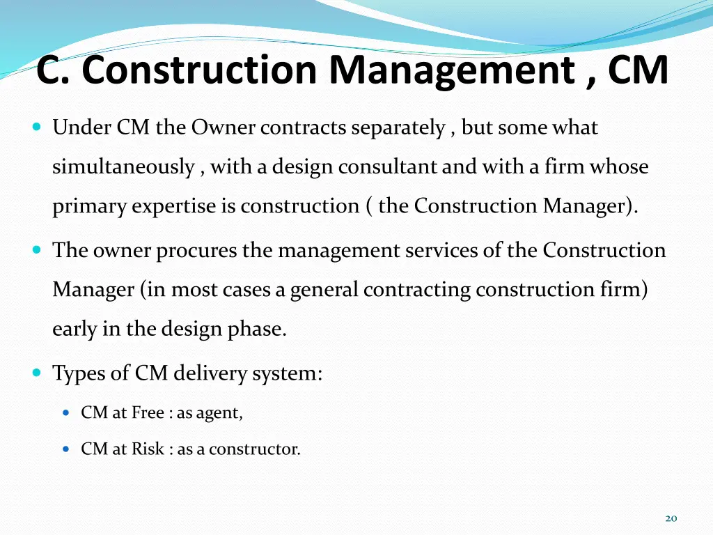 c construction management cm