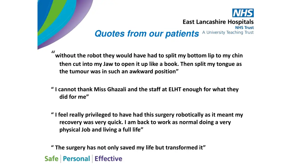 quotes from our patients