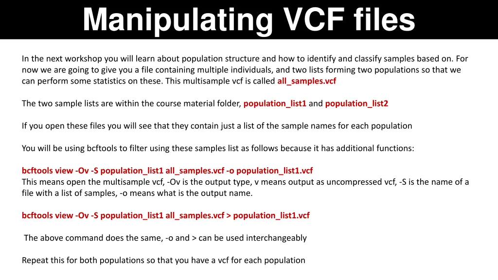 manipulating vcf files 4