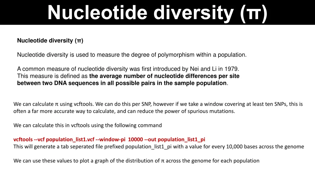 nucleotide diversity