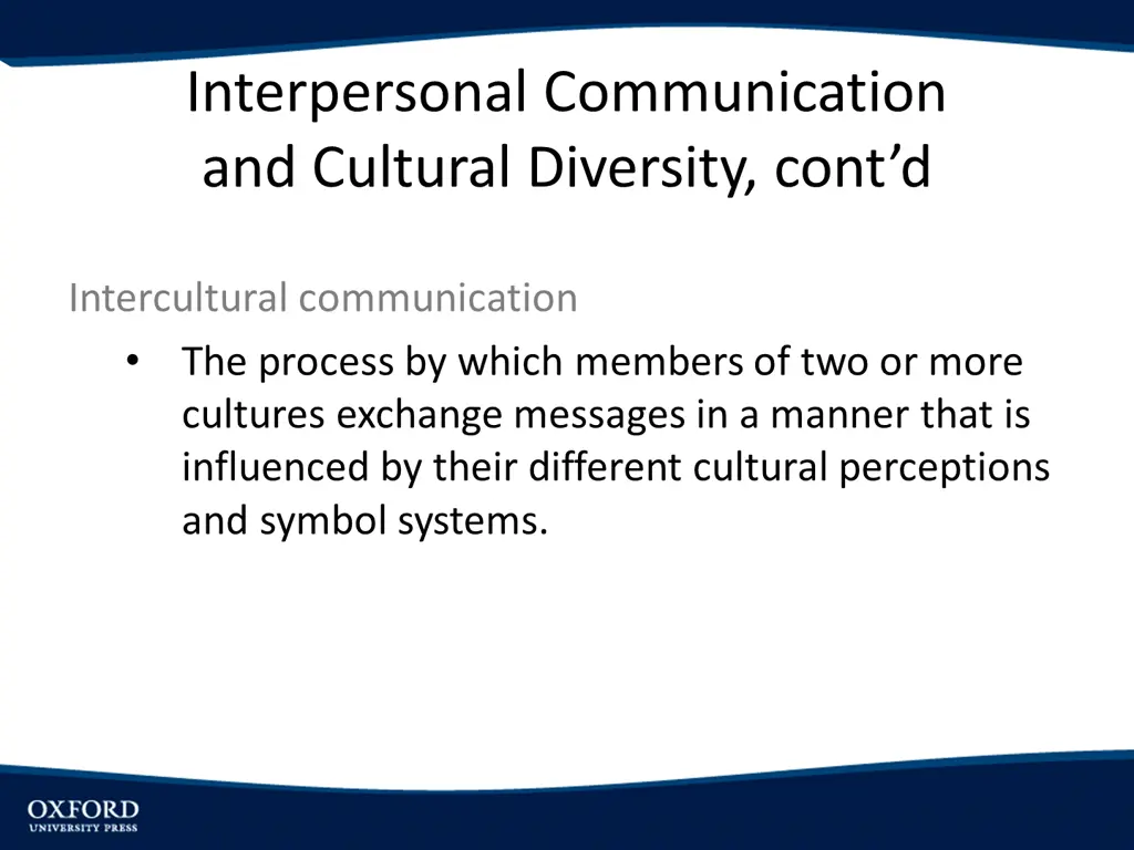 interpersonal communication and cultural