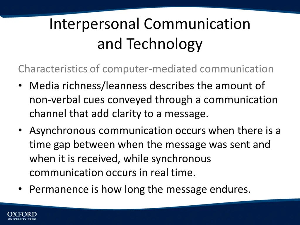 interpersonal communication and technology