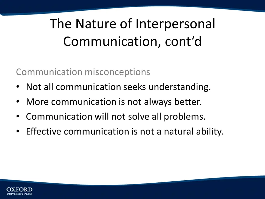 the nature of interpersonal communication cont d