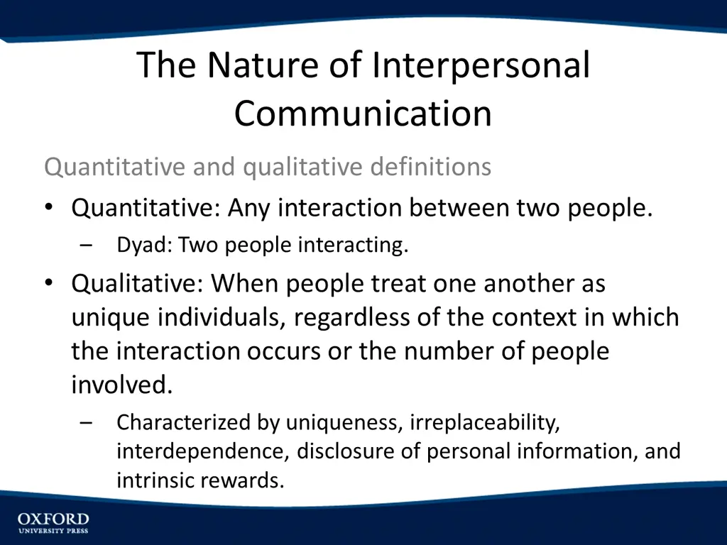 the nature of interpersonal communication