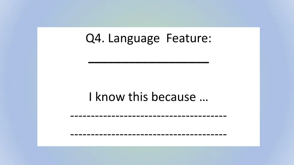 q4 language feature