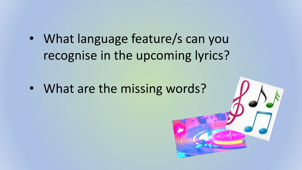 what language feature s can you recognise