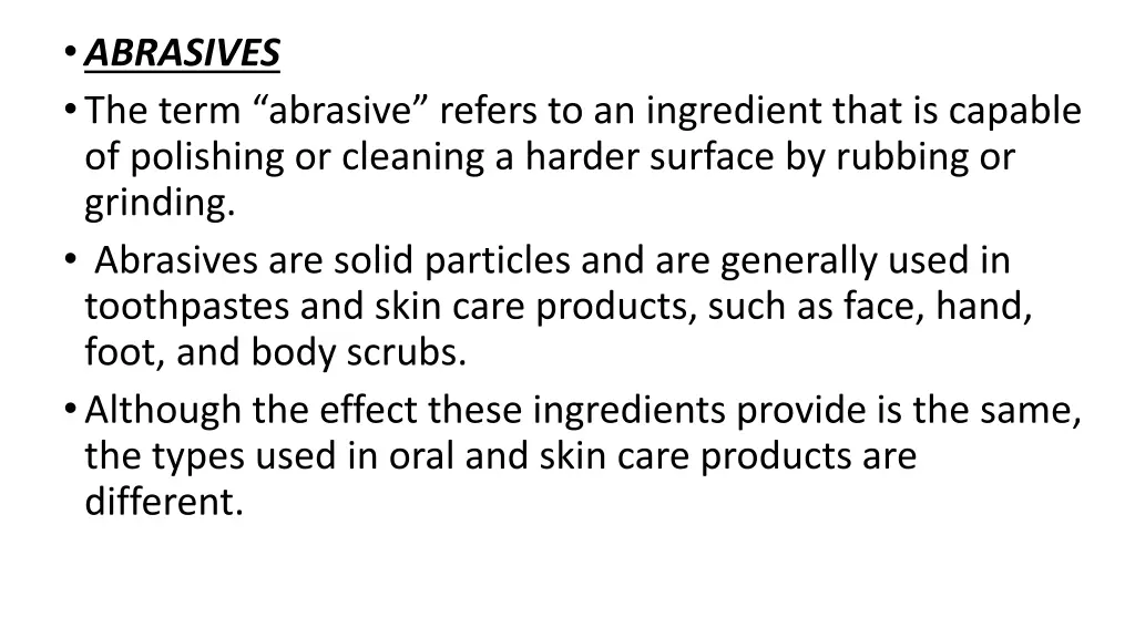 abrasives the term abrasive refers