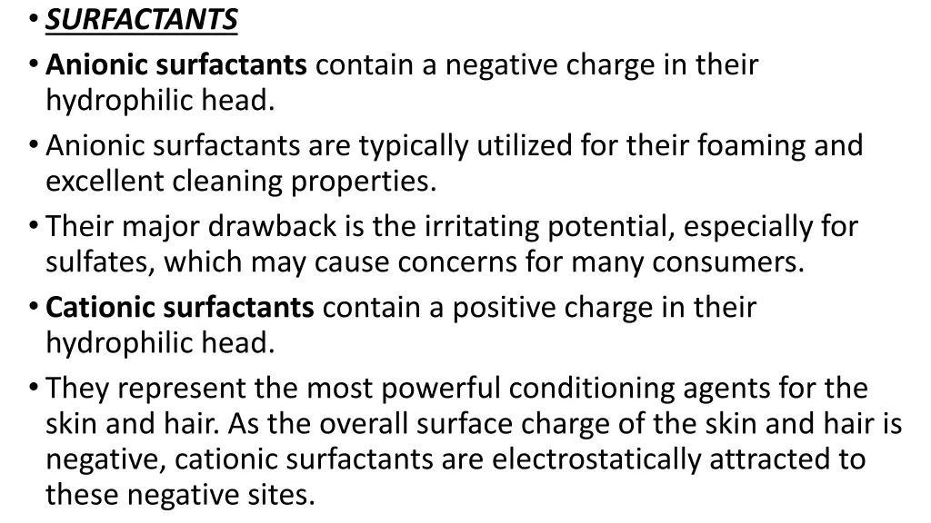 surfactants anionic surfactants contain