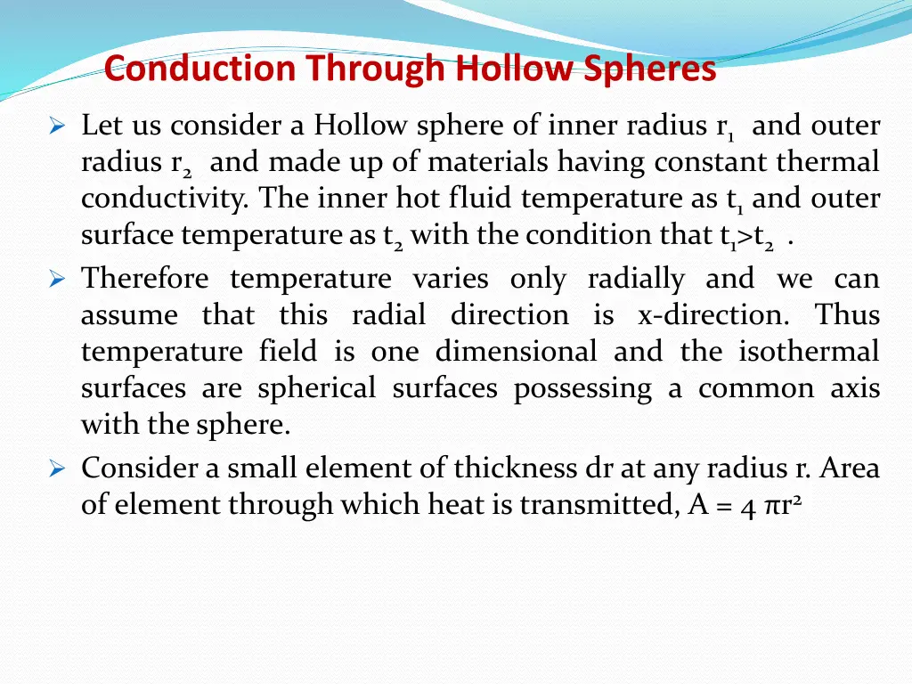 conduction through hollow spheres