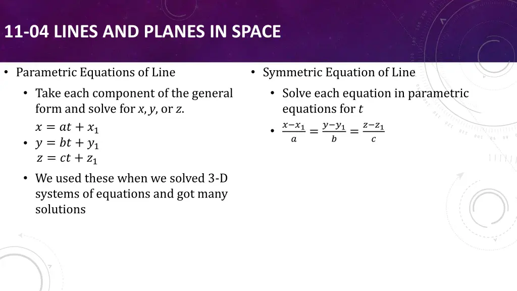 11 04 lines and planes in space 1