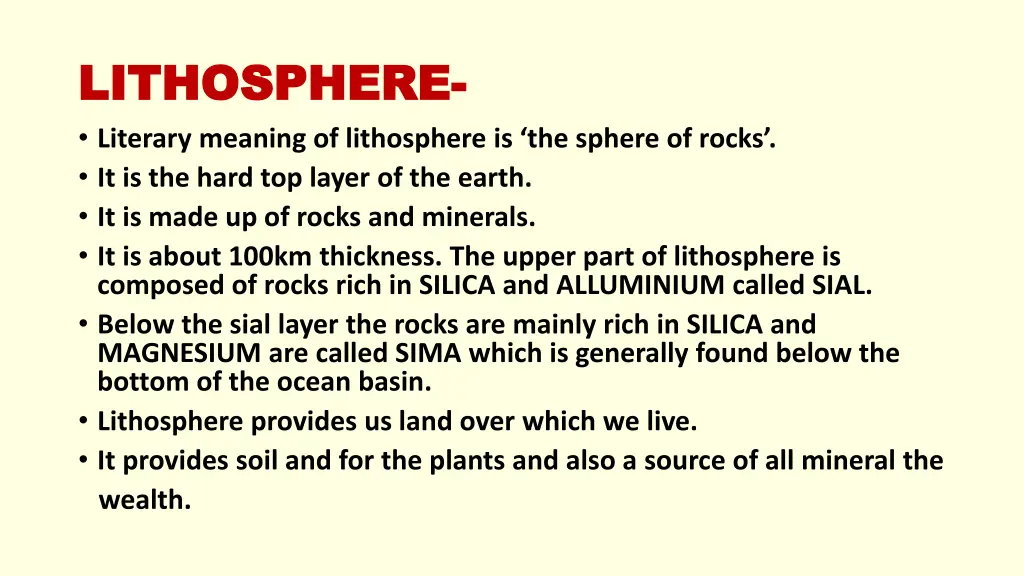 lithosphere lithosphere literary meaning