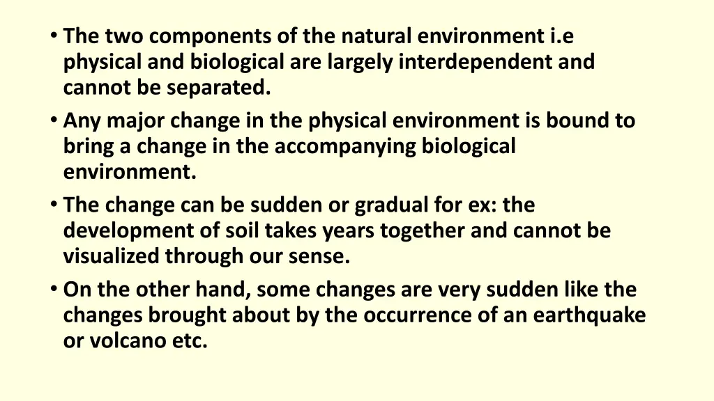 the two components of the natural environment