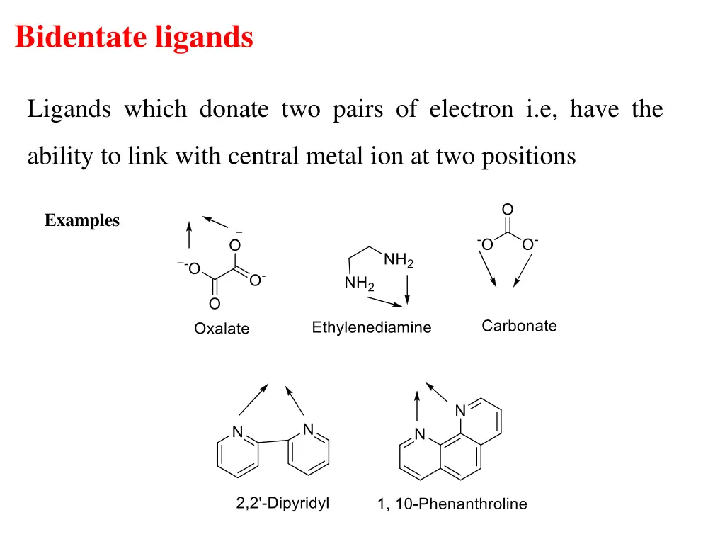 bidentate ligands