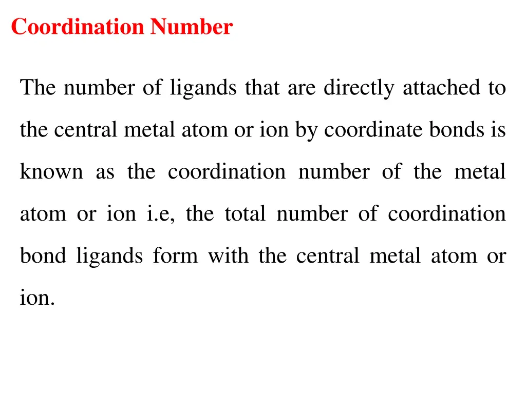 coordination number