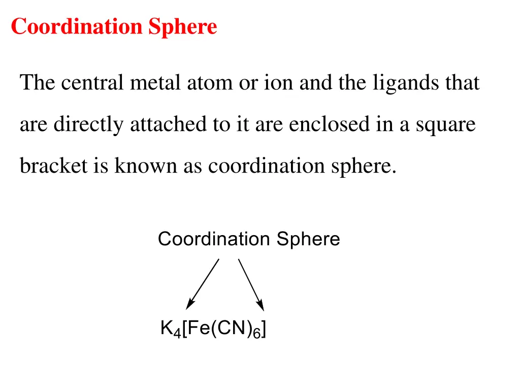 coordination sphere