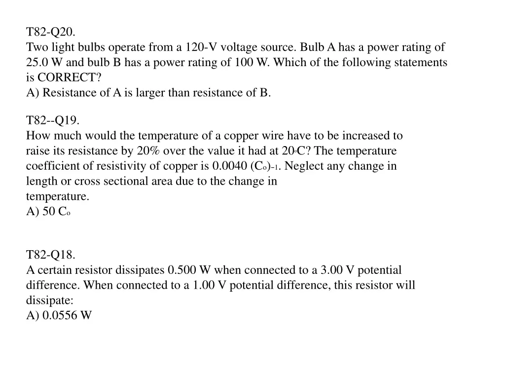 t82 q20 two light bulbs operate from