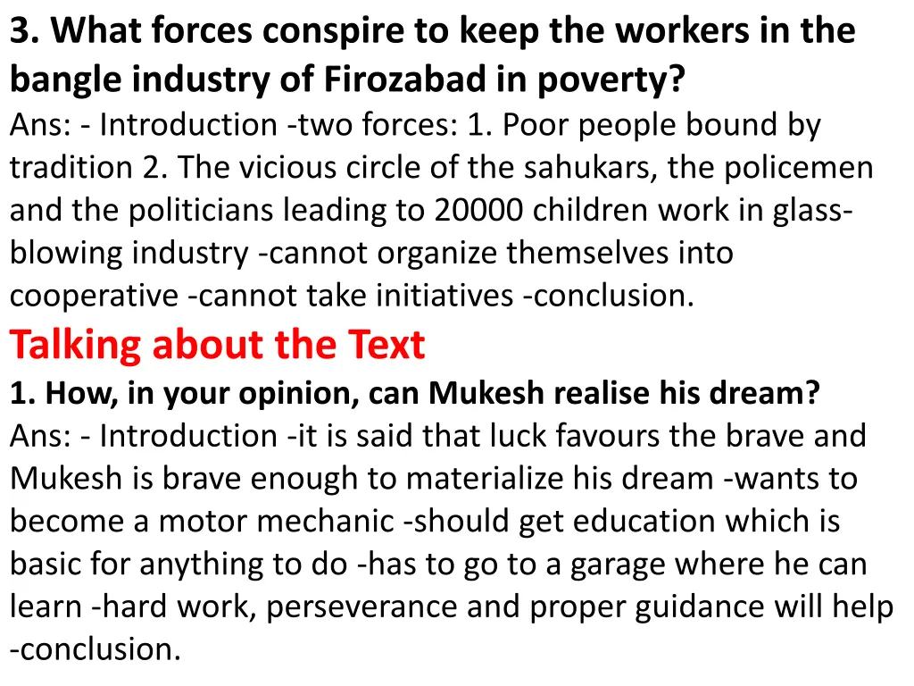 3 what forces conspire to keep the workers