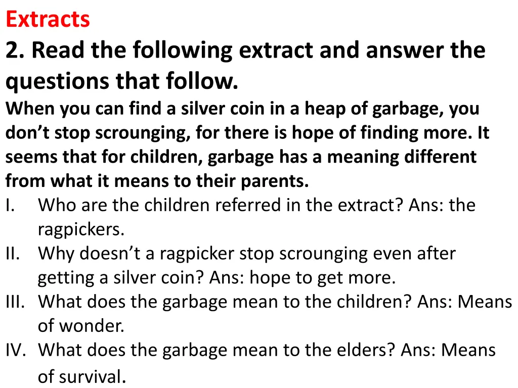 extracts 2 read the following extract and answer