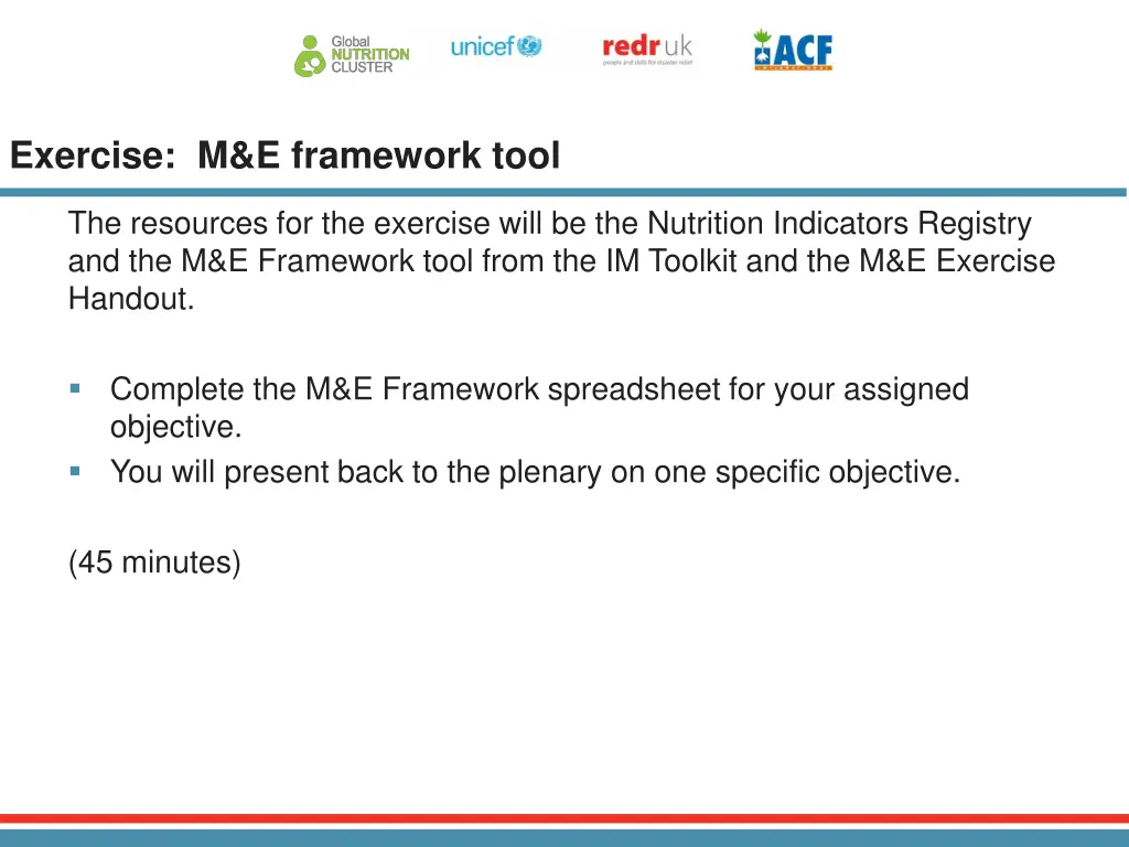 exercise m e framework tool