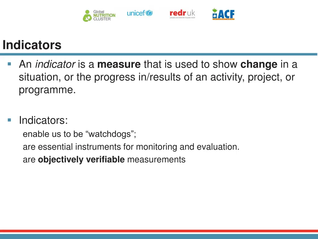 indicators