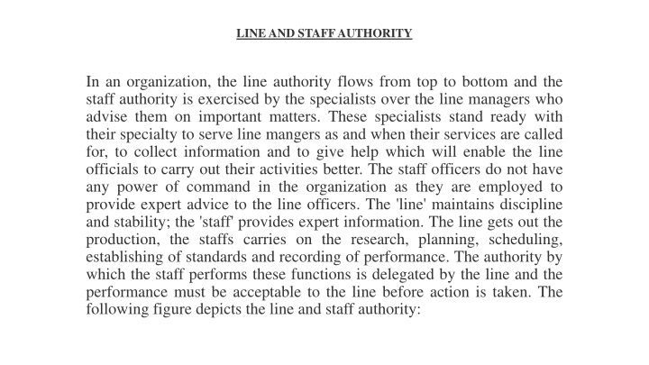 line and staff authority