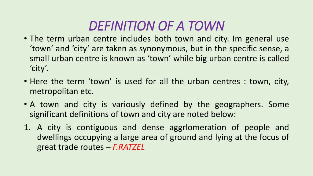 definition of a town definition of a town